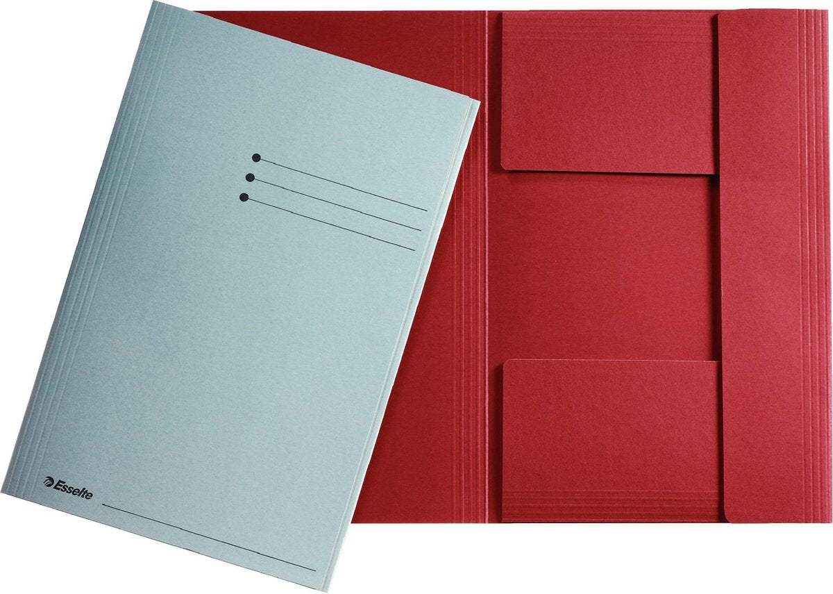 Cartelle Esselte 3 lembi folio 240x318mm grigio