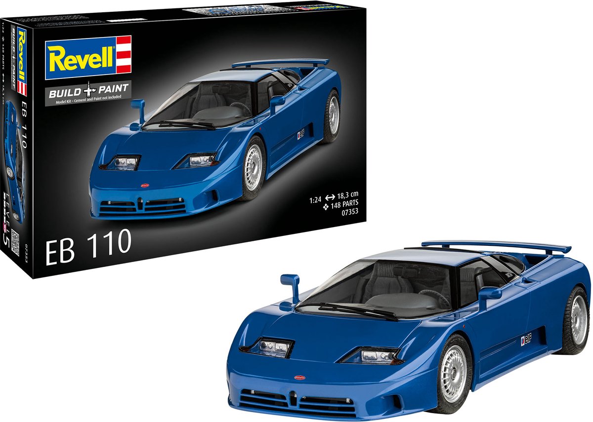 Kit modello Revell - bugatti eb110 1:24 - 148 pezzi.