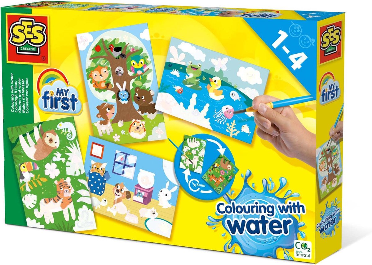 Ses creative ses my first kleuren met water - verborgen dieren