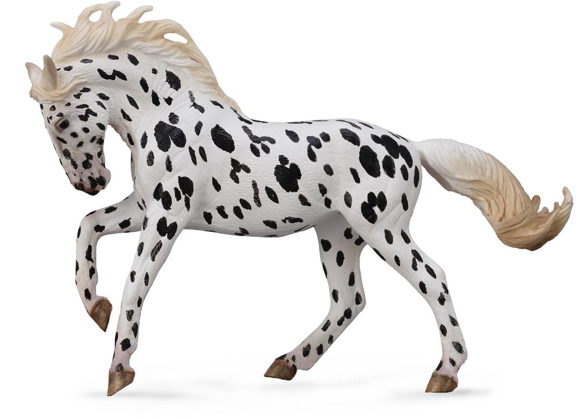 Statuetta Collecta - cavalla knabstrupper - (xl) - cavalli - dipinta a mano - miniatura