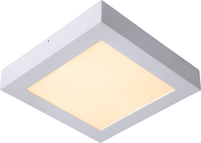 Lucide brice-led - plafoniera (plafoniera) bagno - led dimmerabile - 1x22w 3000k - ip44 - bianco