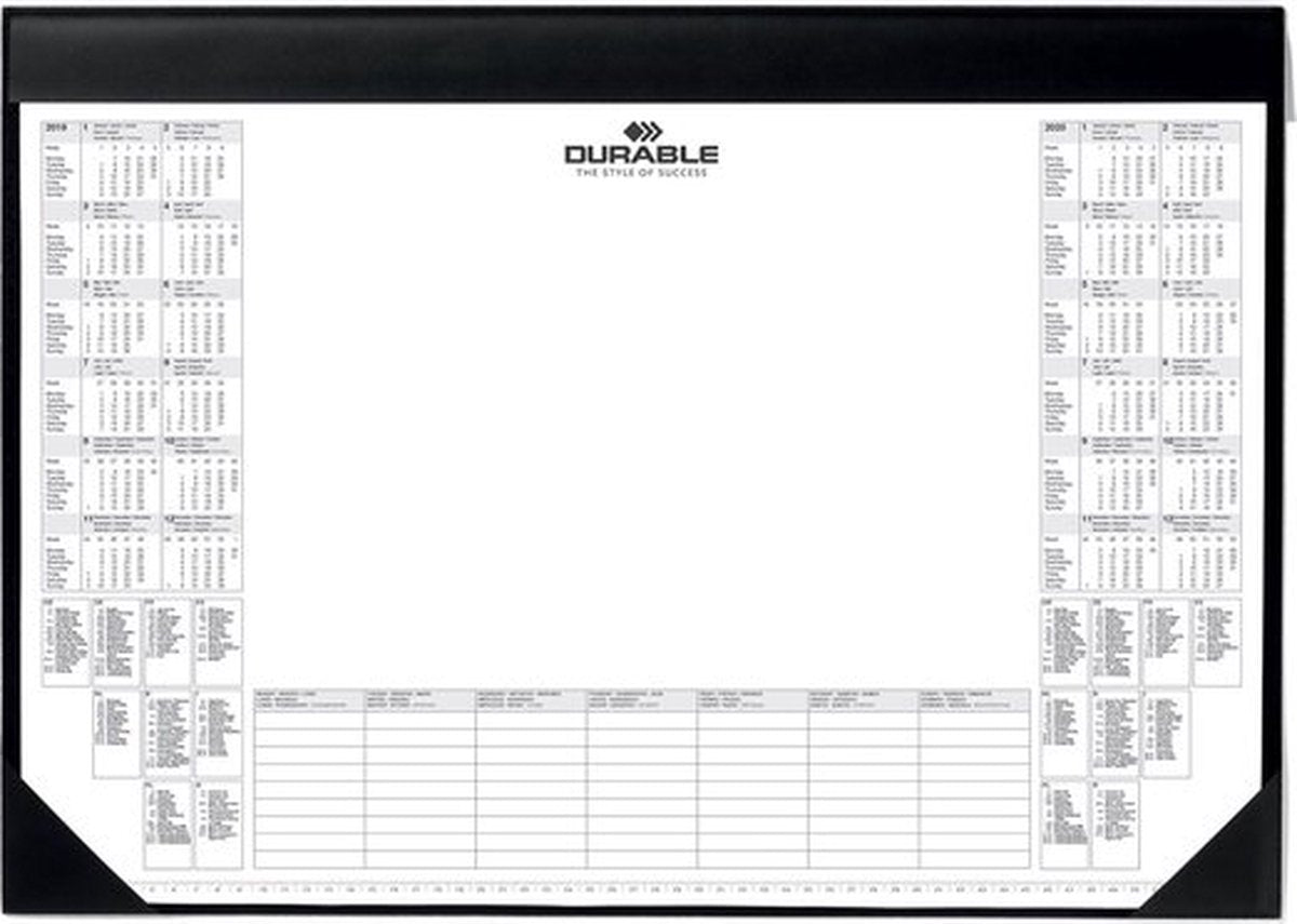 Blocco note durevole con calendario