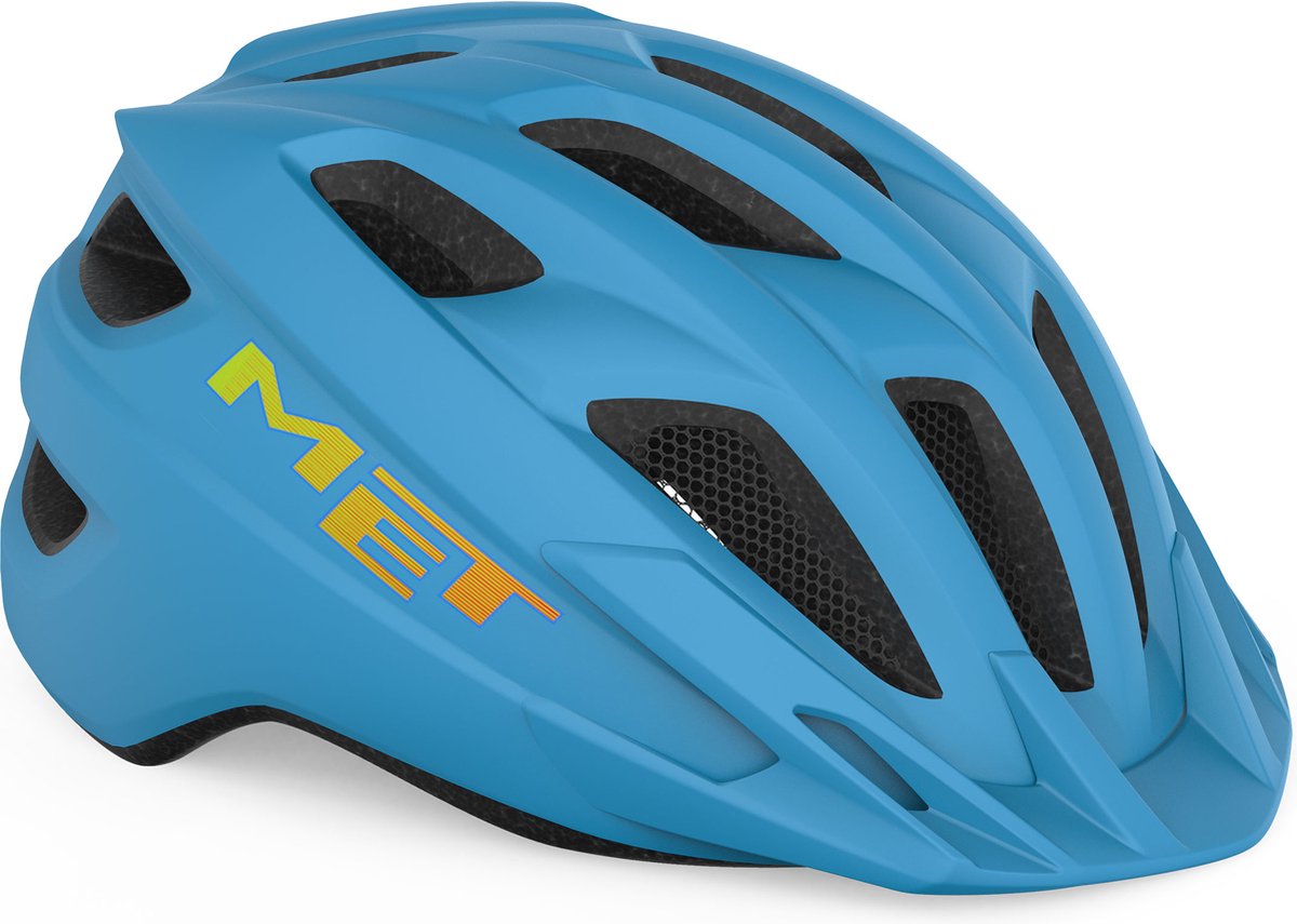 Met crackerjack mips fietshelm jongens meisjes – fietshelm kinderen – maat unisize (52-57cm) – cyan matt