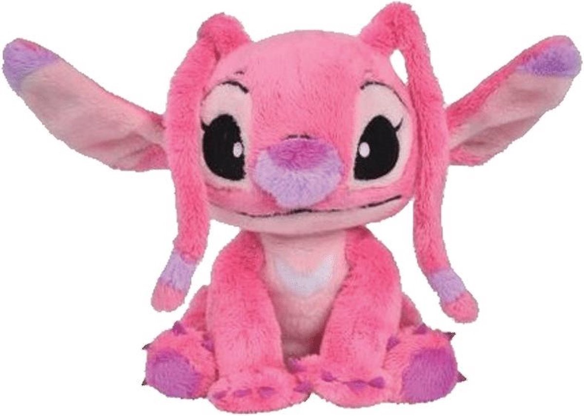 Simba disney - lilo stitch - angel - 17 cm - pluche - roze - alle leeftijden - knuffel