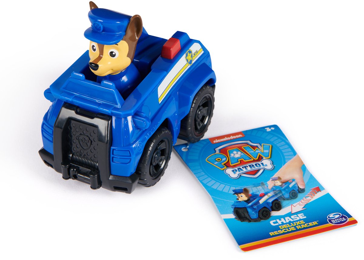 Spin Master Paw Patrol: corredores de rescate de lujo, autos de juguete coleccionables Chase Paw Patrol con función de retroceso