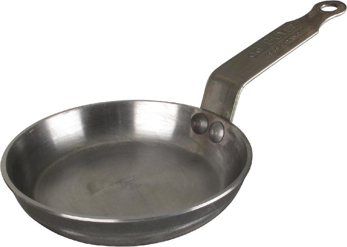 Debuyer de Buyer Mineral B Sartén para blini 12 cm – Sartén de chapa de acero – Sin PFAs – Apta para inducción – Fabricada en Francia
