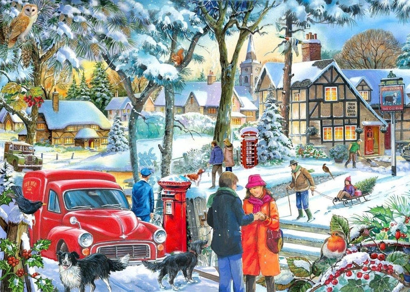 Puzzle Casa dei Puzzle Auguri d'Inverno 1000 pezzi di cartone.