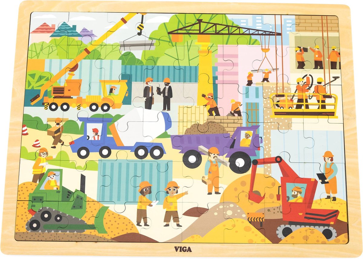 Viga - Puzzle de madera de 48 piezas - ciudad (3a+)
