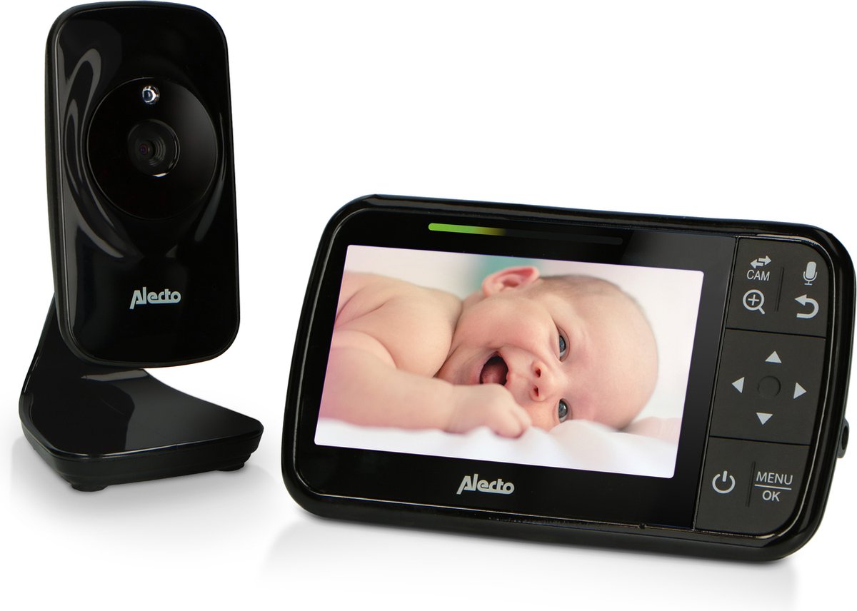 Alecto dvm149 - babyfoon met camera - temperatuurweergave - zwart
