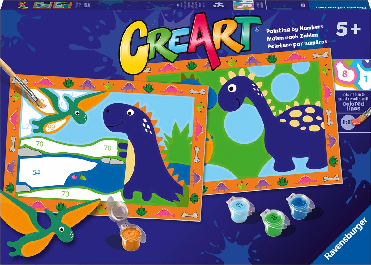 Ravensburger Creart Painting on Song Land Van de Dinosaurs