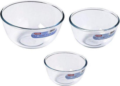 Cuenco para mezclar Pyrex classic prepware - vidrio de borosilicato - juego de 3 piezas - 0,5 l 1 l 2 l