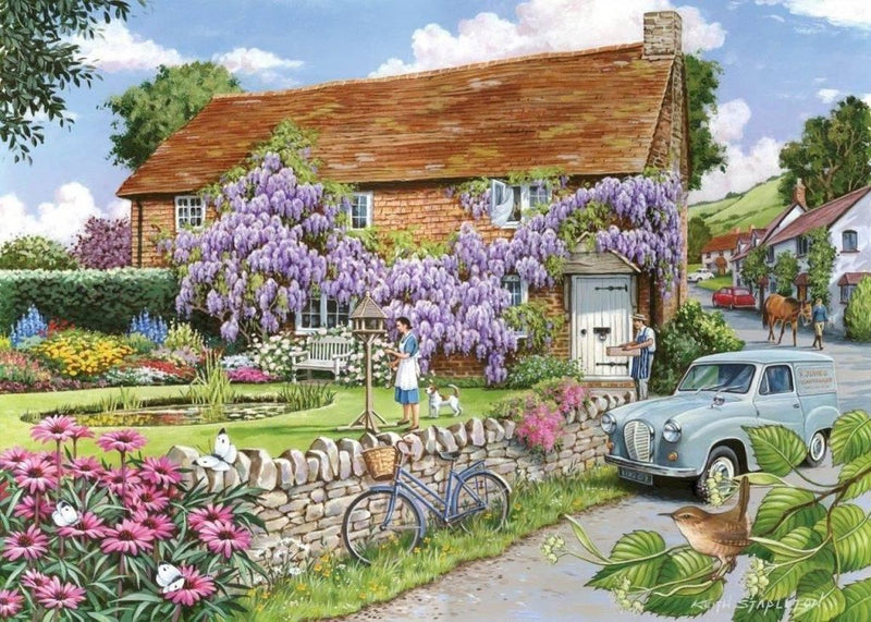 Puzzle Casa dei Puzzle Casetta Glicine 250 pezzi di grandi dimensioni.