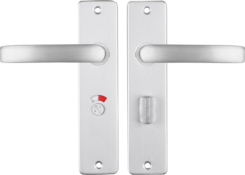 Starx deurklink aluminium â€“ deurbeslag â€“ deurschild met toiletsluiting (wc57â€“5) â€“ deurklink blok
