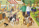 Falcon jumbo legpuzzel 1000 stukjes hondenwandeling puzzel.