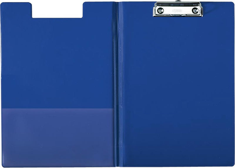 Portapapeles A4 de plástico Esselte con tapa y funda insertable - incluye portalápices - capacidad hasta 200 hojas - azul