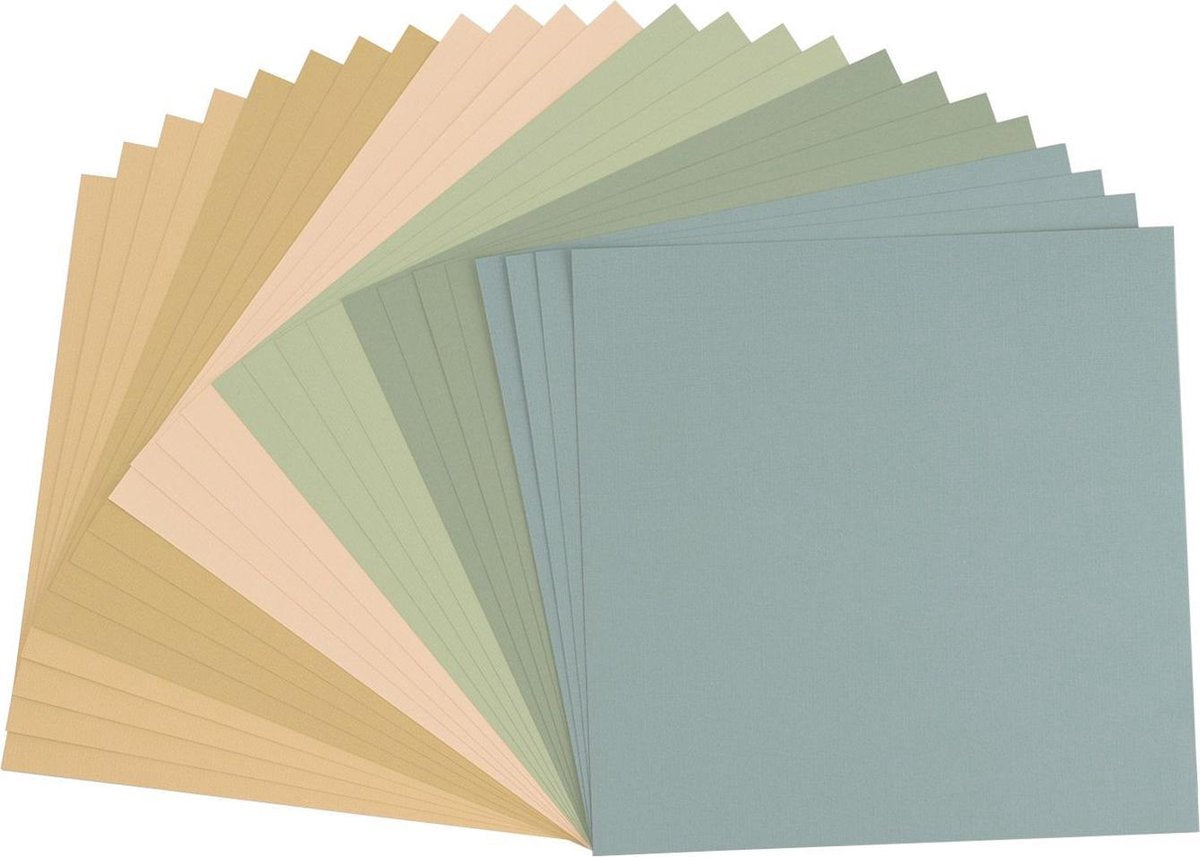 Florence vaessen creative cardstock - multipack strand - 30,5 x 30,5 cm - 24 vellen - textuur - 216 g