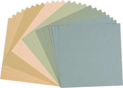 Florence vaessen creative cardstock - multipack beach - 30.5 x 30.5 cm - 24 sheets - texture - 216 g