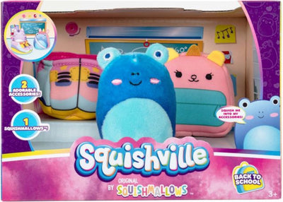 Squishmallows squishville - juego de accesorios para el regreso a clases (squishville de )