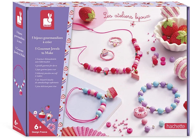 Janod - les ateliers bijoux - 5 pulseras de bisutería gourmet