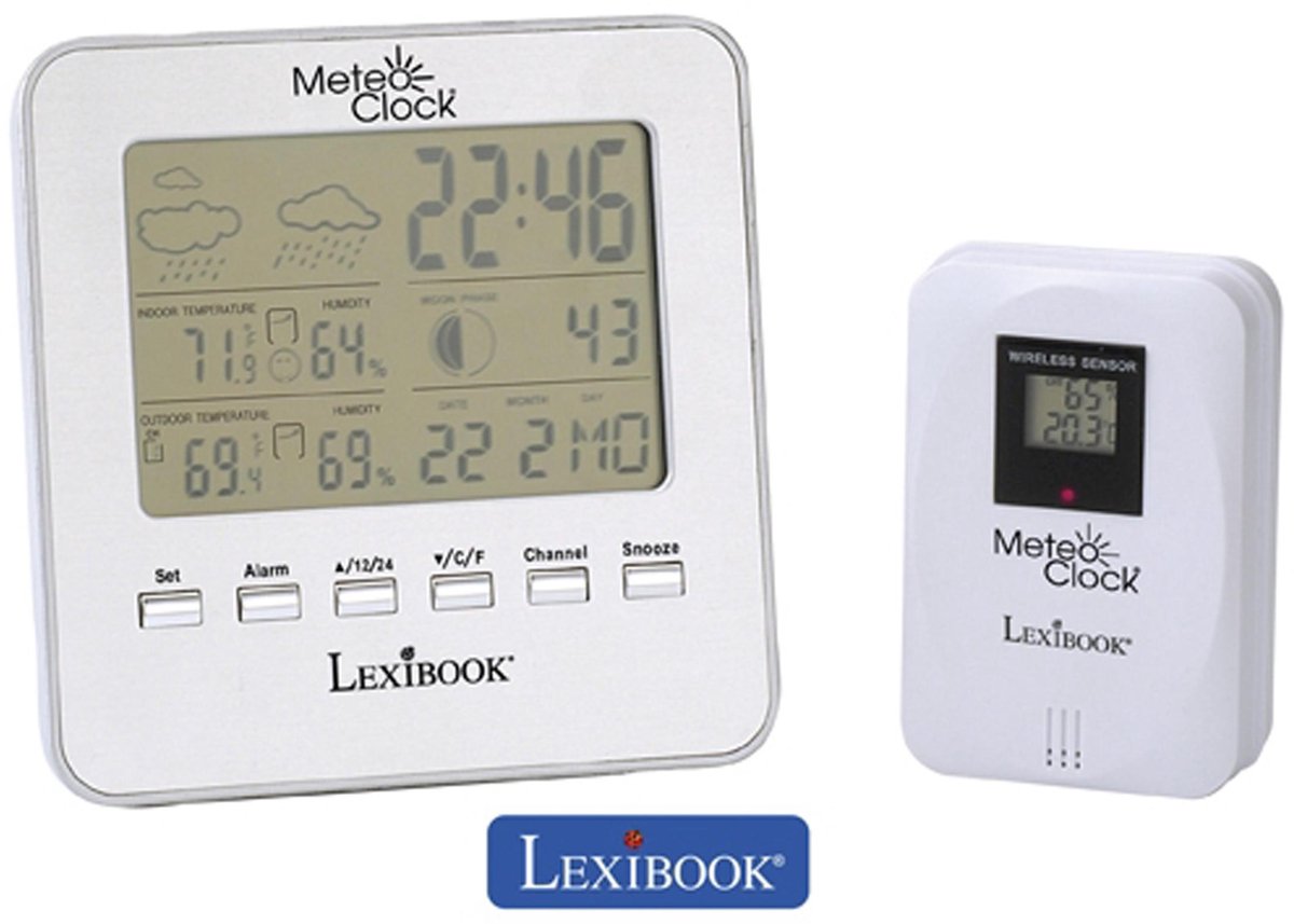 Stazione meteorologica Lexibook meteoclock argento