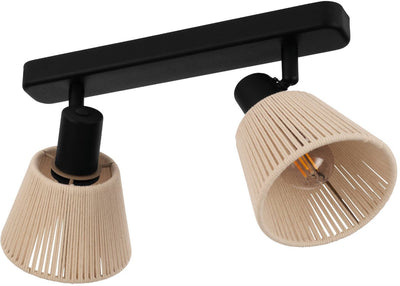 Spot Eglo Seagard - e14 - 30 cm - nero crema - inclinabile