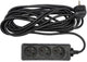 Vorel - earthed power strip - 3 sockets - 5 meters - black