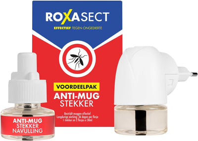 Spina antizanzare Roxasect - spina antizanzare - 1 spina con 2 ricariche - protezione 72 notti - confezione risparmio