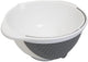 Colador y bol Metaltex 2 en 1 - 25 cm - capacidad 3,5 litros - blanco gris