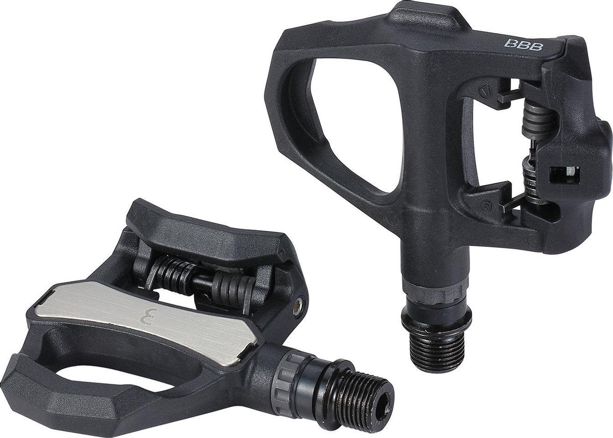 Pedali BBB Cycling Clipless Rebel spd - bici da corsa e-bike - fermapiedi - durevoli - pedali per bicicletta - neri - pedali piatti - bpd-51