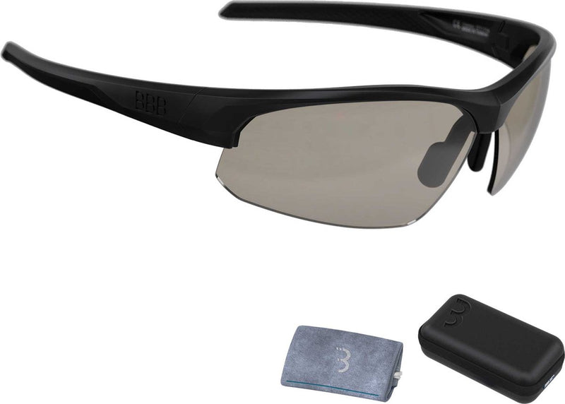 Gafas de ciclismo fotocromáticas bbb Cycling impresionas ph - gafas de sol con lentes fotocromáticas - gafas deportivas con funda - negro mate - bsg-58pht