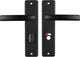 Starx deurklink zwart � deurbeslag � deurschild met toiletsluiting (wc63�8) � deurklink blok