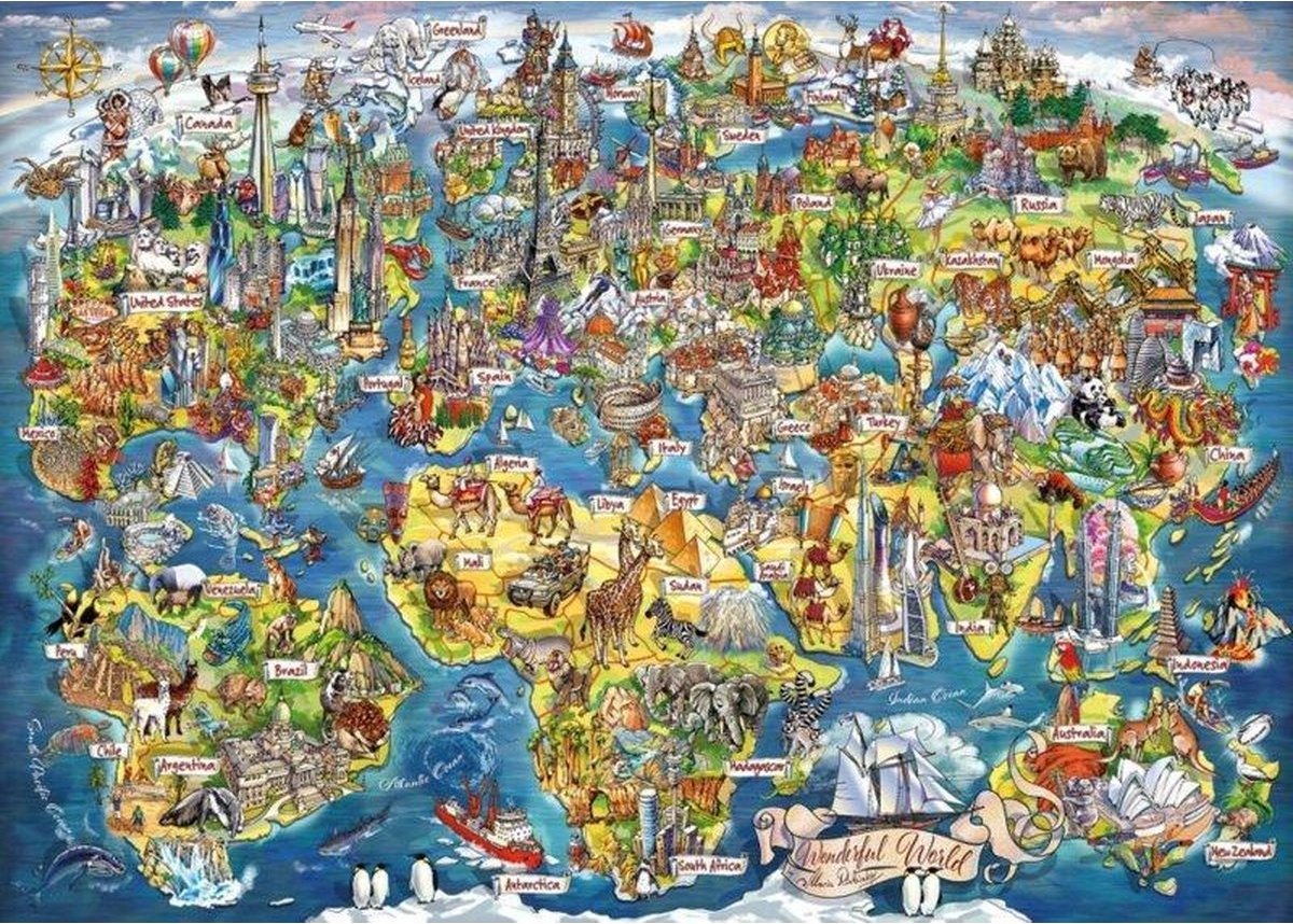 Gibsons - meraviglioso mondo (di maria rabinky) - 1000 pezzi 68×49 cm (l×a) - puzzle per adulti