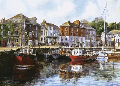 Gibsons - padstow harbor (by terry harrison) - 1000 pieces 68×49cm (w×h) - jigsaw puzzle for adults