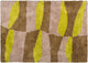Alfombra de madera diseño gráfico musa - amarillo natural - 170x240 cm