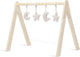 Jollein - babygym speeltjes - baby speelgoed hangers - hout polyester - moon - nougat