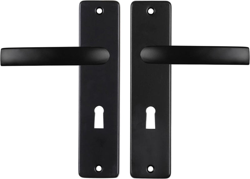 Maniglia per porta Starx nera - accessori per porta - scudo per porta con serratura (SL56) - blocco maniglia per porta