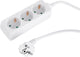 Q-link stekkerdoos - 3-voudig - randaarde - 3 x 1.5 mmâ² - 1.5 m - wit