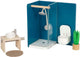Bagno di mobili per bambole in legno a piede piccoli