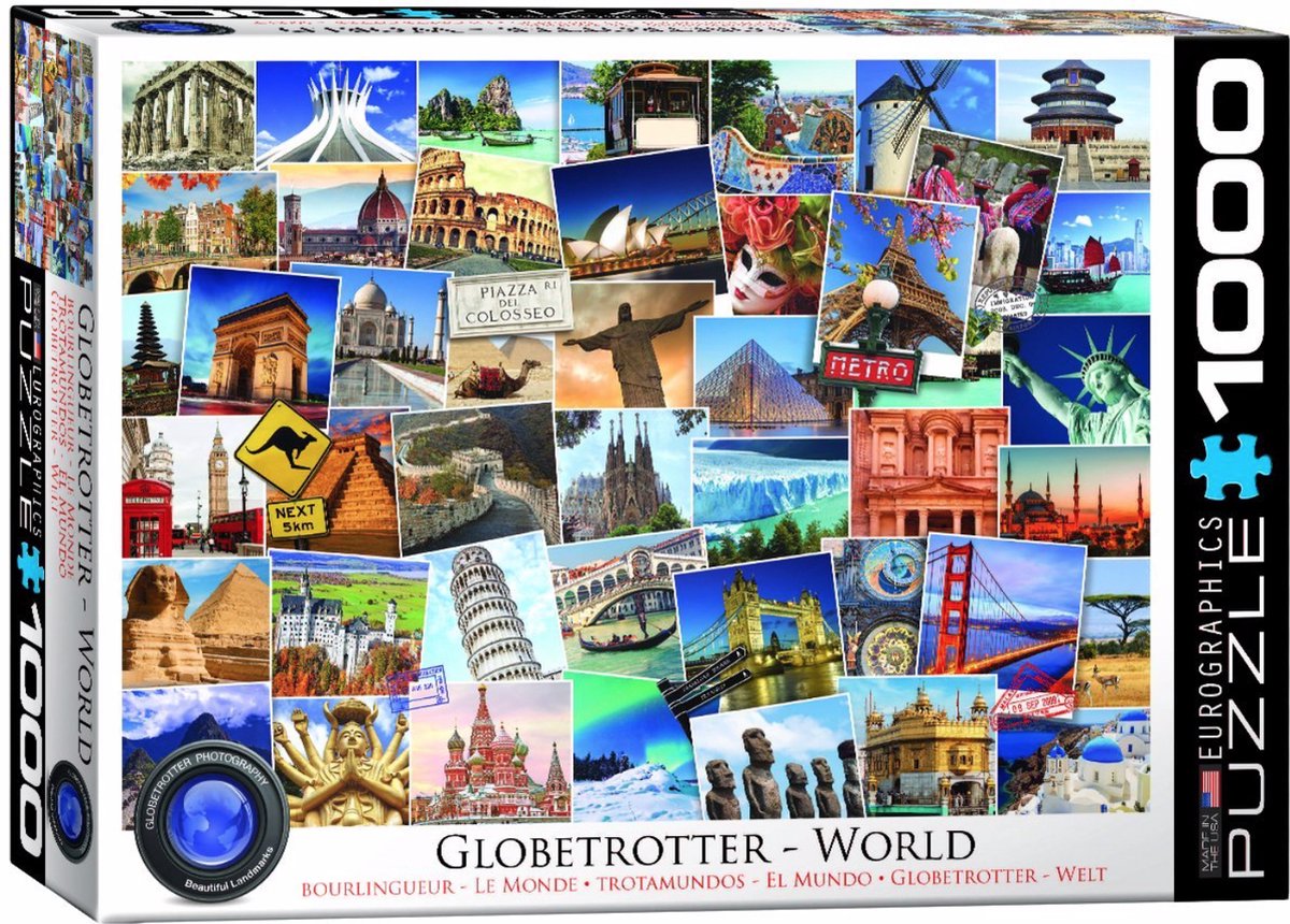 Eurographics - mondo giramondo - 1000 pezzi 68×48 cm (l×a) - puzzle