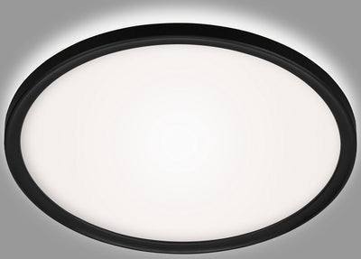 Briloner slim goteo - iluminación led para baño - lámpara de techo para baño - con retroiluminación - ip44 - negro - ø29cm