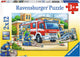 Ravensburger Puzzle Polizia e Vigili del Fuoco - 4x12 pezzi - Puzzle per bambini