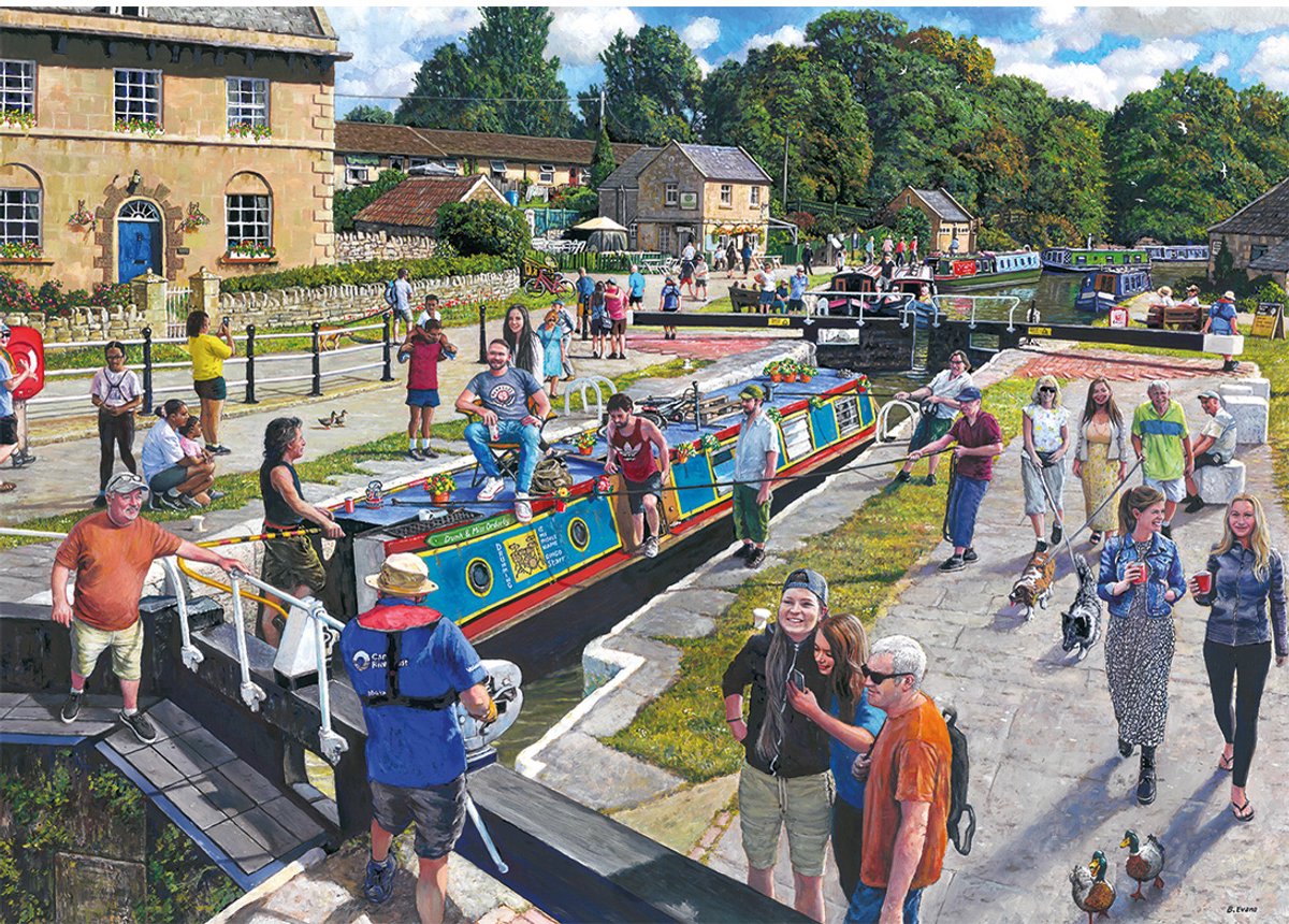Gibsons - Wiltshire Waterways (di Bryan Evans) - 1000 pezzi 68×49 cm (L×A) - puzzle per adulti