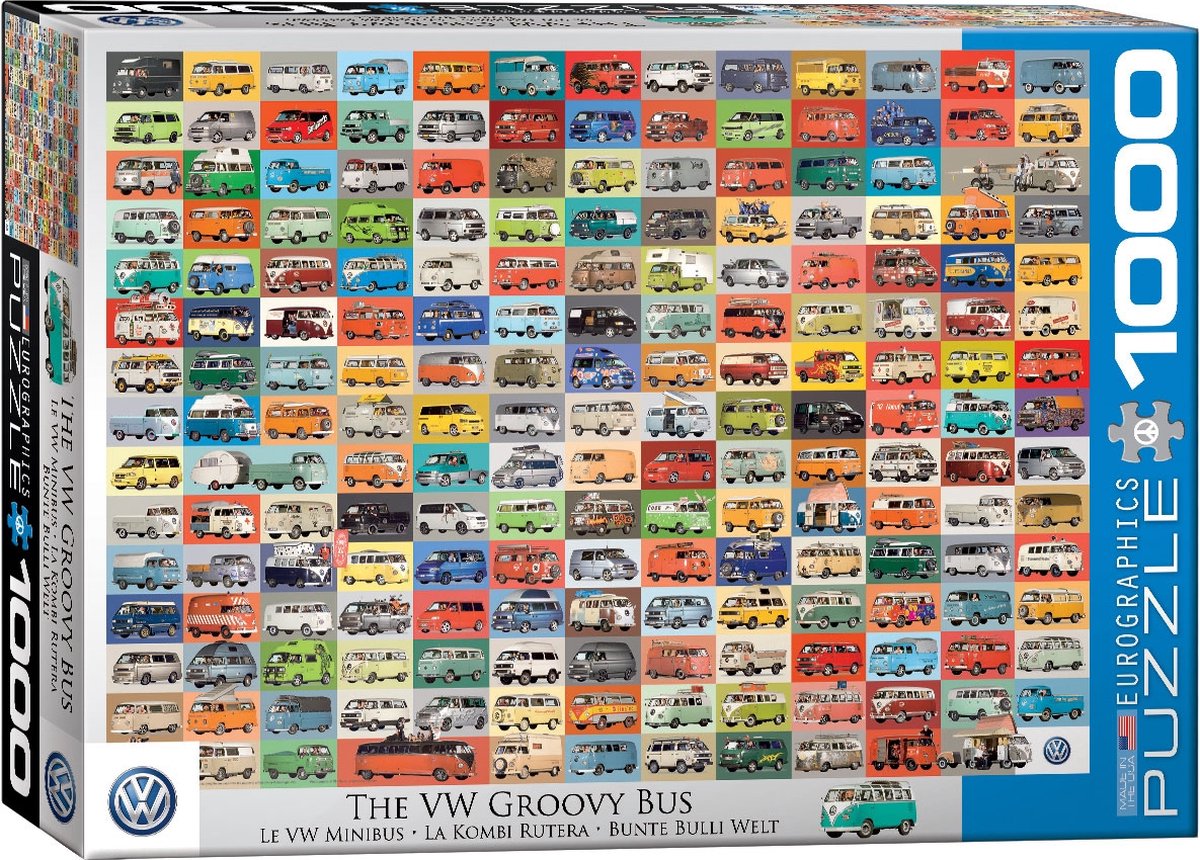 Eurographics volkswagen - the vw groovy bus [the vw groovy bus] - 1000 pezzi 68×48 cm (l×a) - puzzle