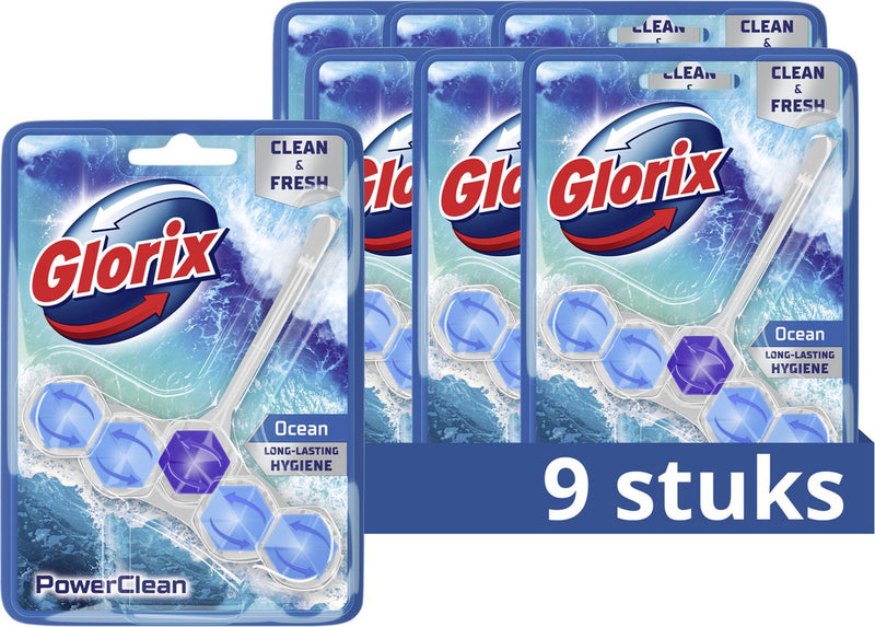 Glorix - blocchi WC - oceano - 9 pezzi - confezione risparmio