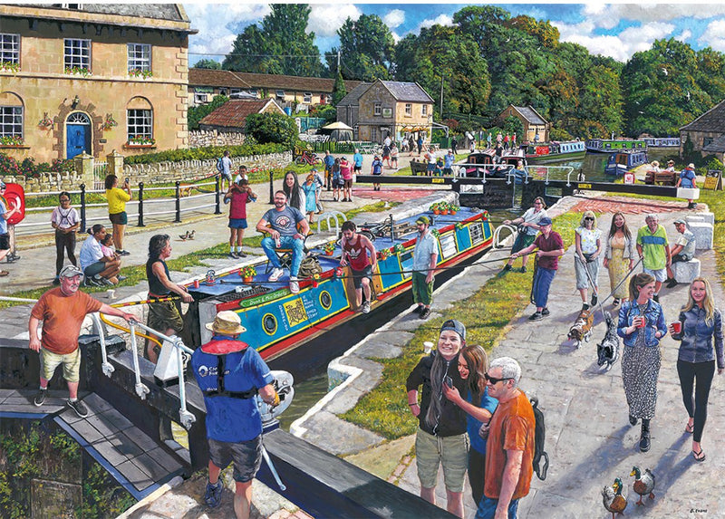Gibsons - Wiltshire Waterways (por Bryan Evans) - 1000 piezas 68×49cm (W×H) - rompecabezas para adultos