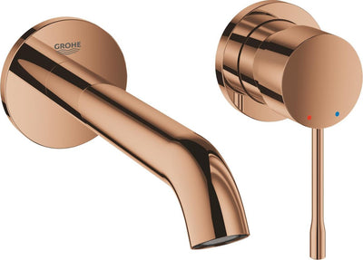 Grohe essence nuevo grifo para lavabo empotrado de pared - juego de acabado - juego empotrado exclusivo - cálido atardecer (bronce) - 19408da1