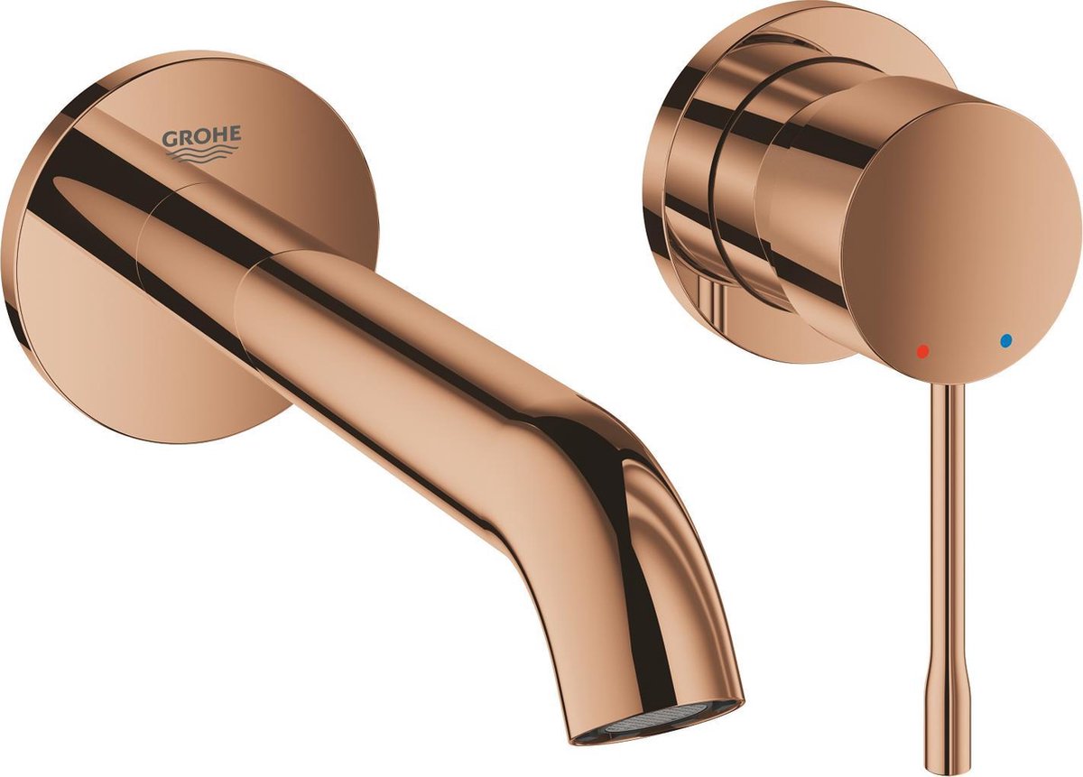 Grohe essence new wandgemonteerde inbouw wastafelkraan - afbouwdeel - exclusief inbouwdeel - warm sunset (brons) - 19408da1