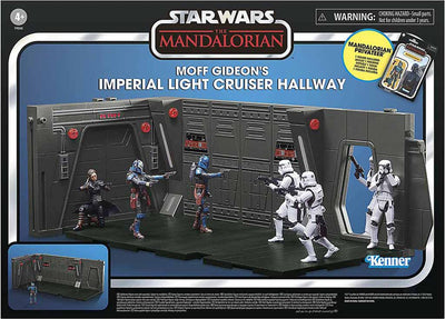 Hasbro star wars - pasillo del crucero ligero de moff gideon + corsario mandaloriano - colección vintage 10cm
