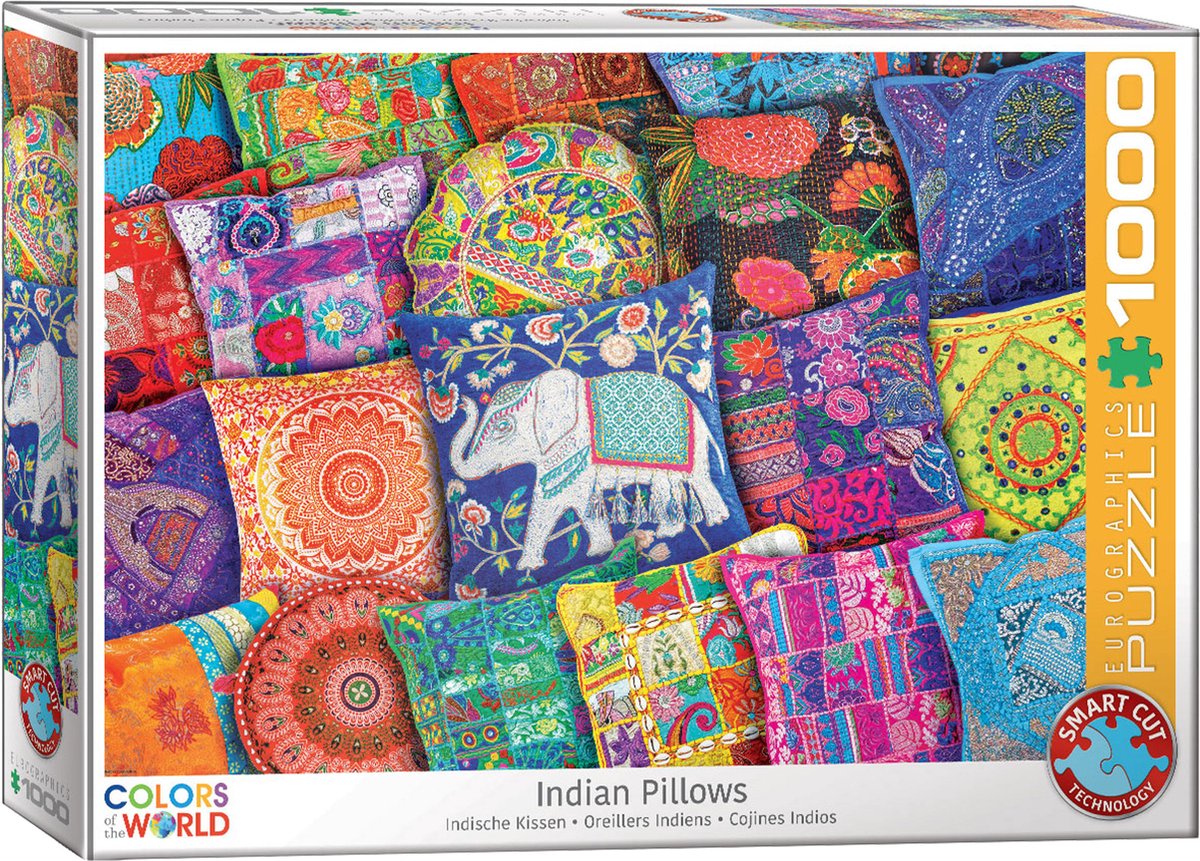 Eurographics - almohadas indias [almohadas indias] - 1000 piezas 68×48cm (ancho×alto) - rompecabezas