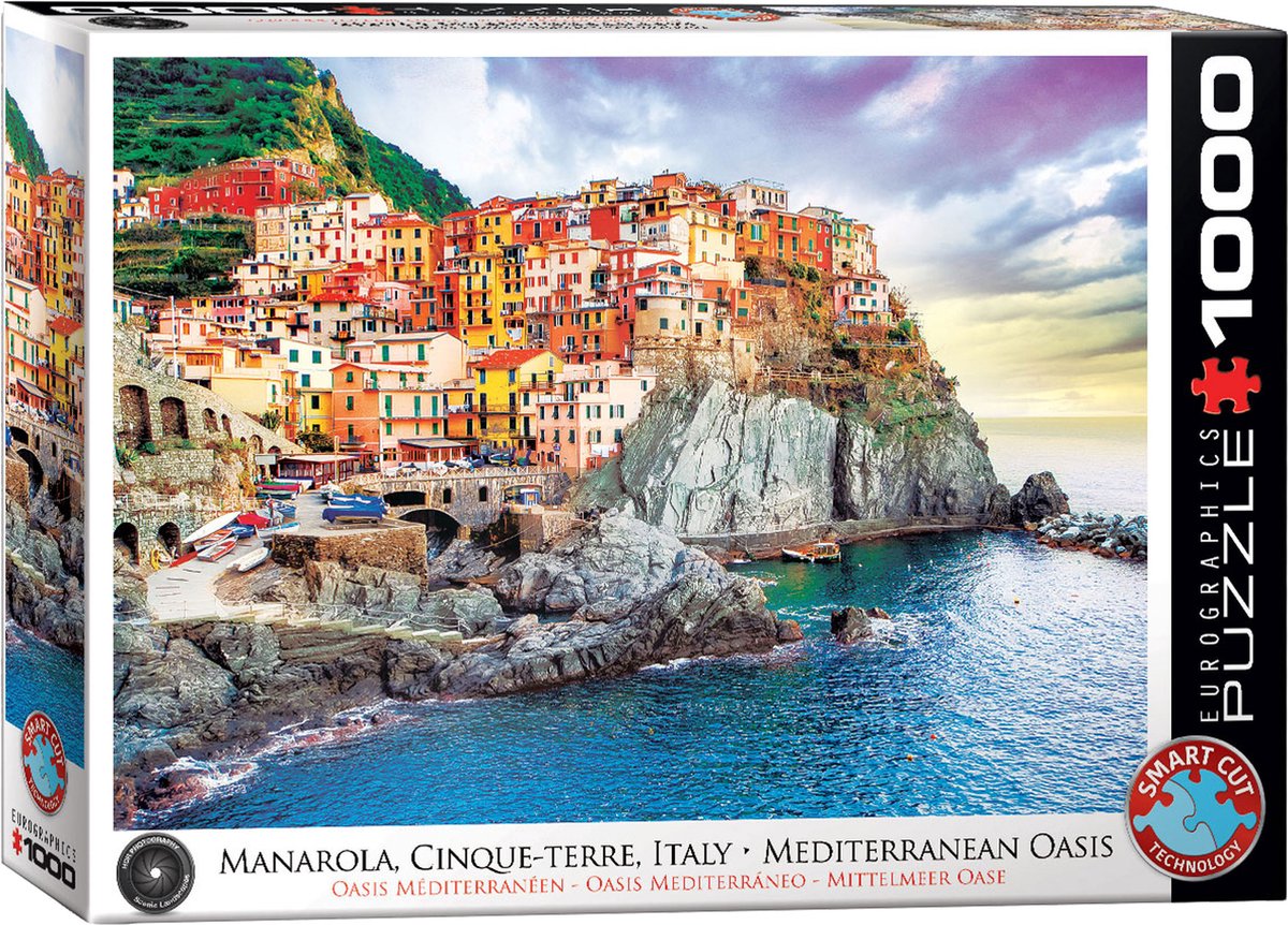 Eurographics - manarola cinque terre italy mediterranean oasis - 1000 stukjes 68×48cm (b×h) - legpuzzel